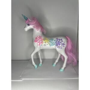 Barbie Dreamtopia Light Up Unicorn Braid Brush Sparkle Toy Pink Hair